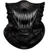 Obacle Motorcycle Face Mask Sun Dust Wind Protection Tube Mask Seamless Bandana Face Mask for Men Women Bike Riding Cycling Biker Fishing Outdoor Festival (White Teeth Black Mask) view 1