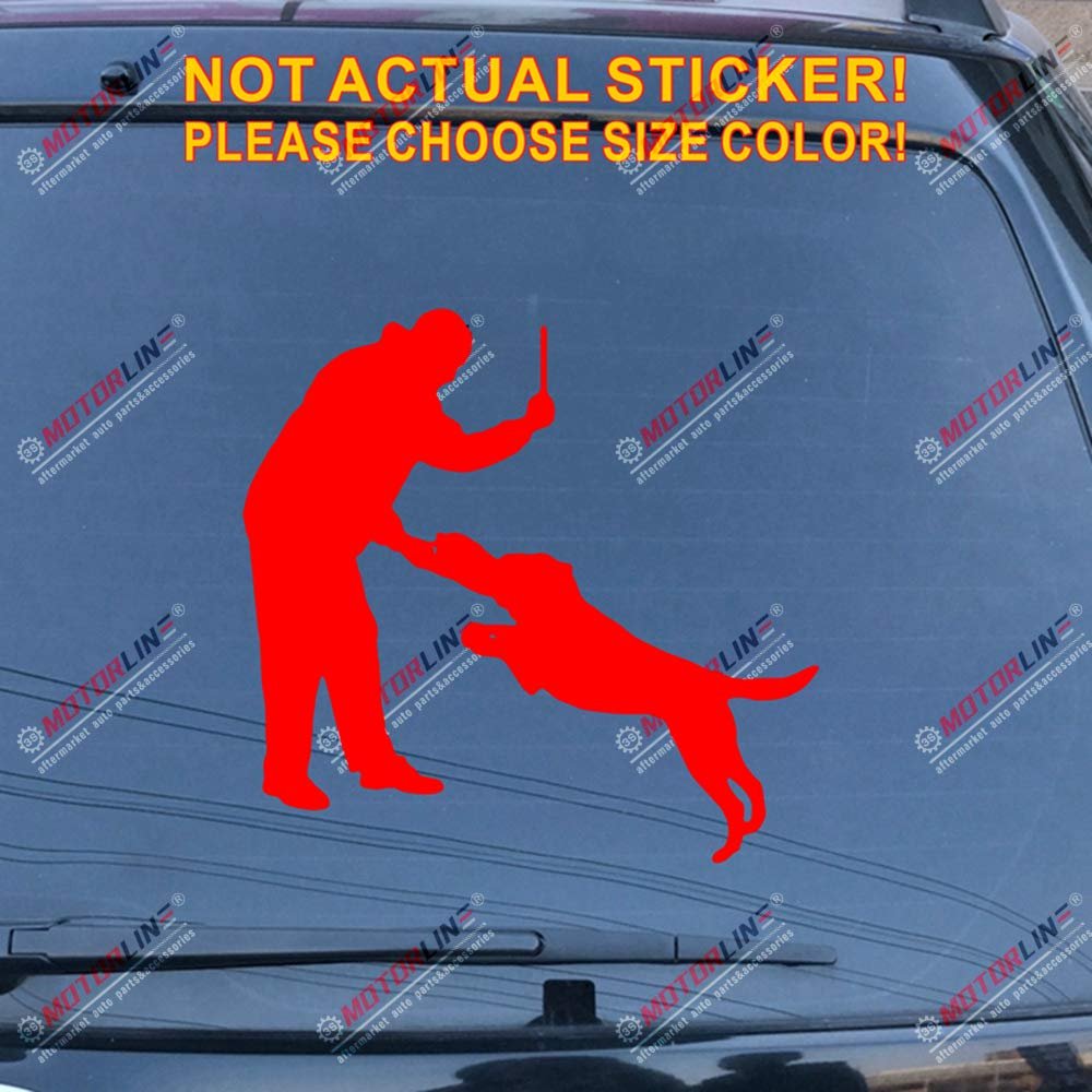K9 K-9 Police Dog German Shepherd Training Decal Sticker Car Vinyl Pick Size g (red, 6'' x 5.8" (15.2cm x 14.6cm))