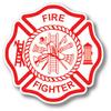 3 Pack Firefighter Badge Maltese Cross Thin Red Line Red Lives Matter for Firemen or Firewomen view 2