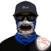Obacle Animal Half Face Mask Sun Dust Wind Protection Durable Breathable Seamless Face Mask for Men Women, Lightweight Thin Neck Gaiter (Shark Open Mouth Blue) view 2