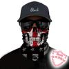 Obacle Skull Face Mask Half for Dust Wind UV Sun Protection Seamless 3D Tube Mask Bandana for Men Women Thin Skeleton Mask Motorcycle Riding Biker Cycling Sport Festival (Skull White Face Red Cross) view 2