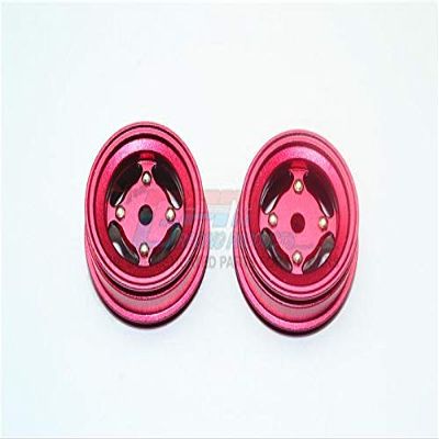 X-Rider 1/8 Flamingo RC Tricycle Upgrade Parts Aluminum 4 Lug Rear Rim - 2Pc Set Red