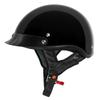 VCAN - V505-26 Cruiser Solid Gloss Black Half Face Motorcycle Helmet (XX-Large) view 1