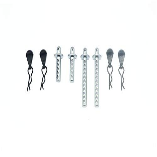 Element Enduro Sendero Trail Truck Upgrade Parts Aluminum Front + Rear Body Post - 8Pc Set Gray Silver