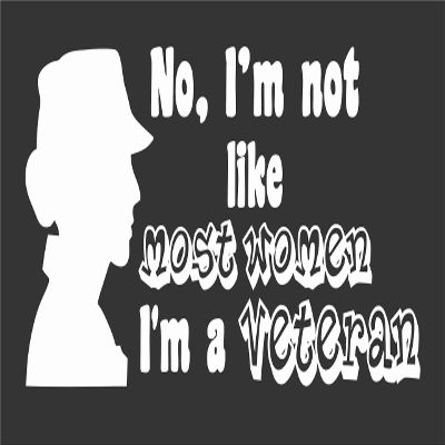 Barking Sand Designs Veteran Most Women US - Die Cut Vinyl Window Decal/Sticker for Car/Truck