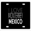 Makoroni - I Love Monterrey, Mexico Aluminum Car License Plate view 1