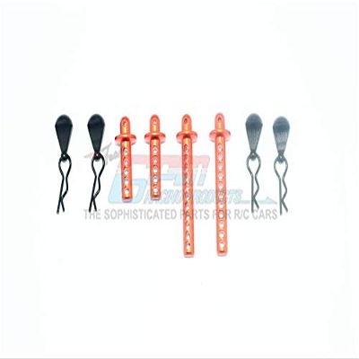 Element Enduro Sendero Trail Truck Upgrade Parts Aluminum Front + Rear Body Post - 8Pc Set Orange