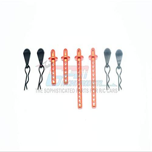 Element Enduro Sendero Trail Truck Upgrade Parts Aluminum Front + Rear Body Post - 8Pc Set Orange