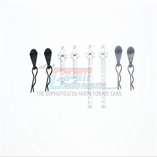 Element Enduro Sendero Trail Truck Upgrade Parts Aluminum Front + Rear Body Post - 8Pc Set Silver