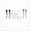 Element Enduro Sendero Trail Truck Upgrade Parts Aluminum Front + Rear Body Post - 8Pc Set Silver view 1