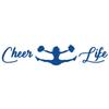 Cheer Life Cheerleading Pom Poms X Jump Vinyl Decal Sticker Car Window Bumper Die Cut 6-Inches Premium Quality UV Resistant Cheer Leader Jump in The Air (6-Inches, Blue) JMM00293BLUE6 view 1