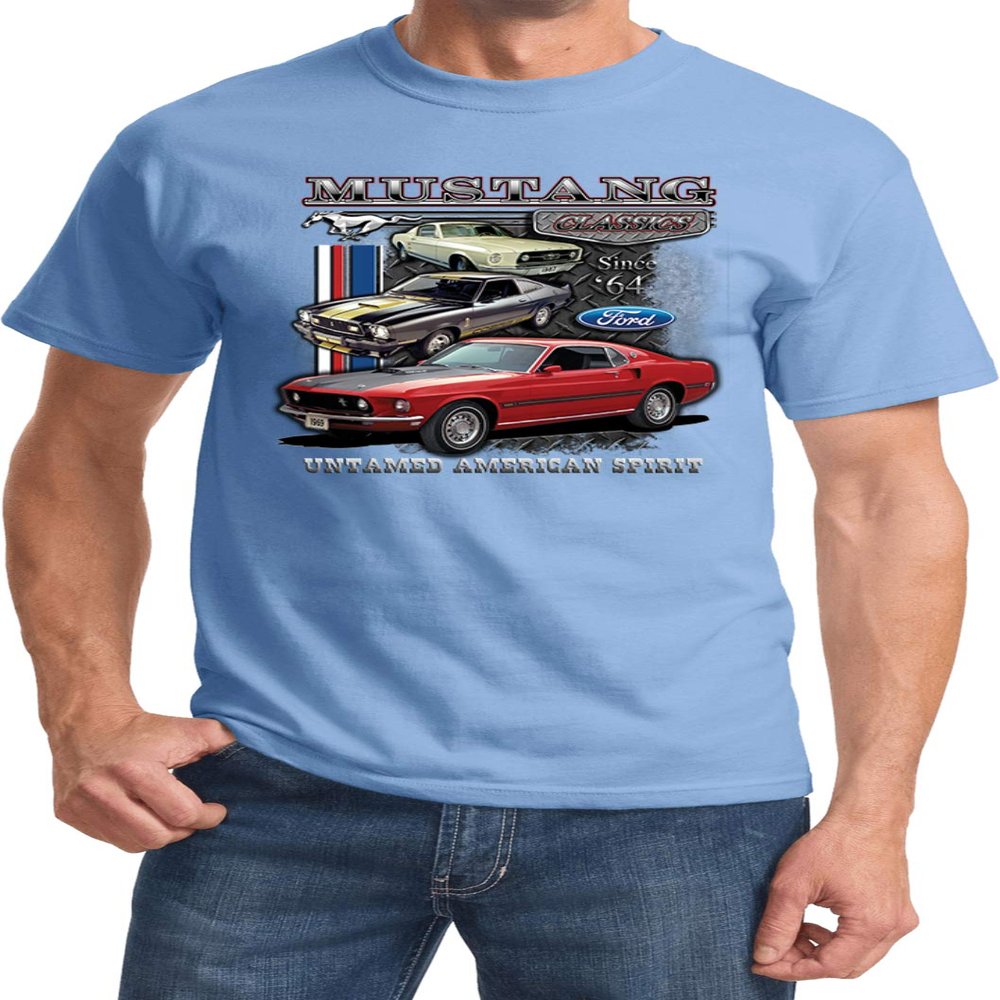Ford Mustang Untamed Shirt, Lt Blue Medium