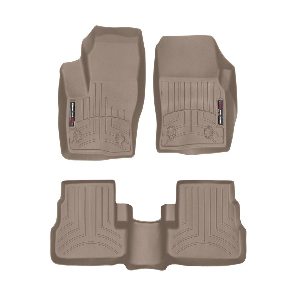 WeatherTech Custom Fit FloorLiners for Lincoln MKC - 1st & 2nd Row (4510521-454593), Tan