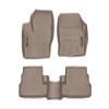 WeatherTech Custom Fit FloorLiners for Lincoln MKC - 1st & 2nd Row (4510521-454593), Tan view 1