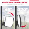 KEMIMOTO Golf Cart Side Mirrors with LED Turn Signal Lights, Universal Rear View Mirrors Compatible with Club Car, EZGO, ICON, Drive, and Kandi Golf Carts view 2