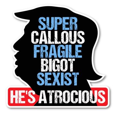 2026 Super Callous Fragile Sticker | A Clever Anti Trump Vinyl Decal for Your Laptop, Car Bumper, or Water Bottle (3x3 Inch)