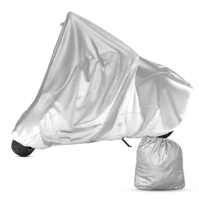 Platinum Shield Motorcycle Cover, Heavy Duty Polyester with Inner Fleece Lining, Protects from Rain, Sun, UV & More (Fits Length: Up to 80")