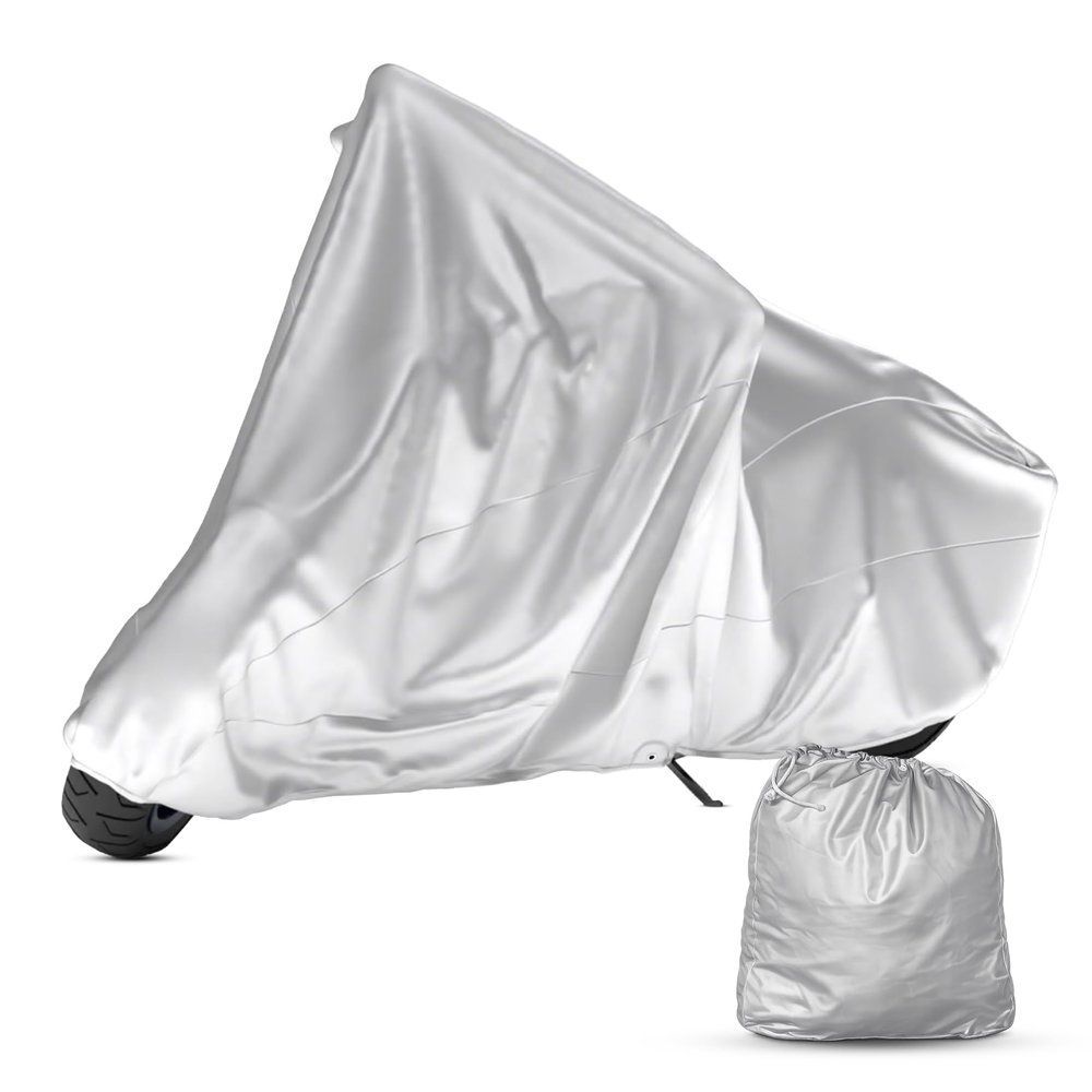 Platinum Shield Motorcycle Cover, Heavy Duty Polyester with Inner Fleece Lining, Protects from Rain, Sun, UV & More (Fits Length: Up to 80")