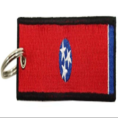 Luso Aviation Tennessee Flag Key Chain, 100% Embroidered