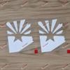 2X White 4'' Arizona Flag Map Decal Sticker American State Car Vinyl die Cut no bkgrd view 1