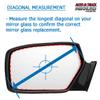 Passenger Side Mirror Replacement Glass + Glue for 06-12 Chevrolet Impala view 4