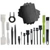 Plastic Handle Nylon Anti Static Brushes Cleaning Keyboard Car Seat Wall Gap Water Cup Home Appliances Brush Cloth Puller Tweezers Kit (Set of 19) view 1