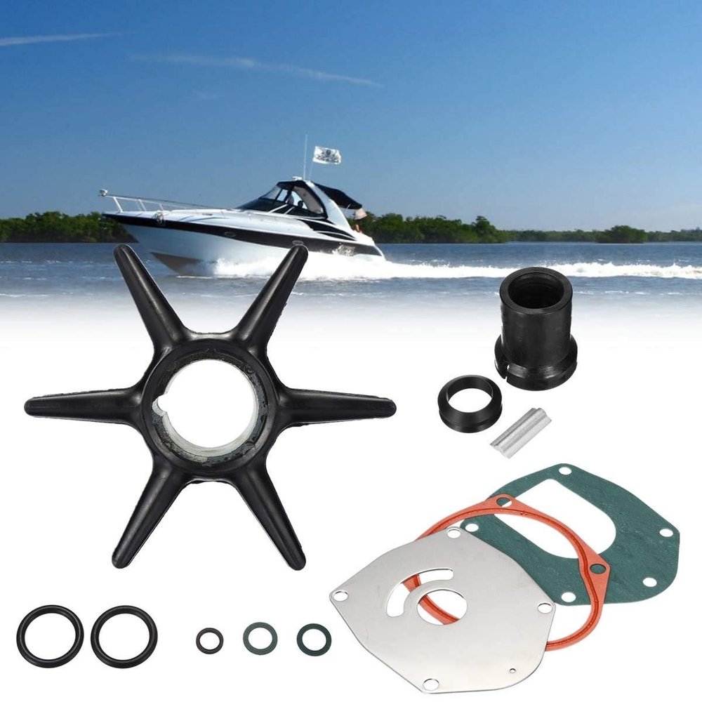 Boat Marine Water Pump Repair Kit 90mm Diameter 6 Blades Rubber + Metal for Mercruiser Alpha One Gen 2 47-43026Q06 47-8M0100526