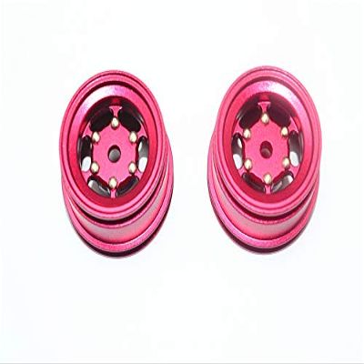 X-Rider 1/8 Flamingo RC Tricycle Upgrade Parts Aluminum +2mm 6 Lug Rear Rim - 2Pc Set Red