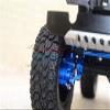 GPM For Traxxas TRX-4 Upgrade Parts Aluminum Front C-Hubs + Knuckle Arms + Spindle Gear + CVD Shaft + Steering Link - 61Pc Set Blue view 2