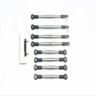 GPM For Traxxas 1/16 Mini E-Revo Upgrade Parts Stainless Steel Adjustable Tie Rods - 10Pc Set Original Color
