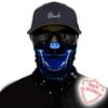 Obacle Skull Face Mask - 3D Tube Mask with Seamless Durable Protection for Dust, Wind, Cycling, Motorcycle Riding - Skeleton Pattern, Blue with Eye and Nose Details view 2