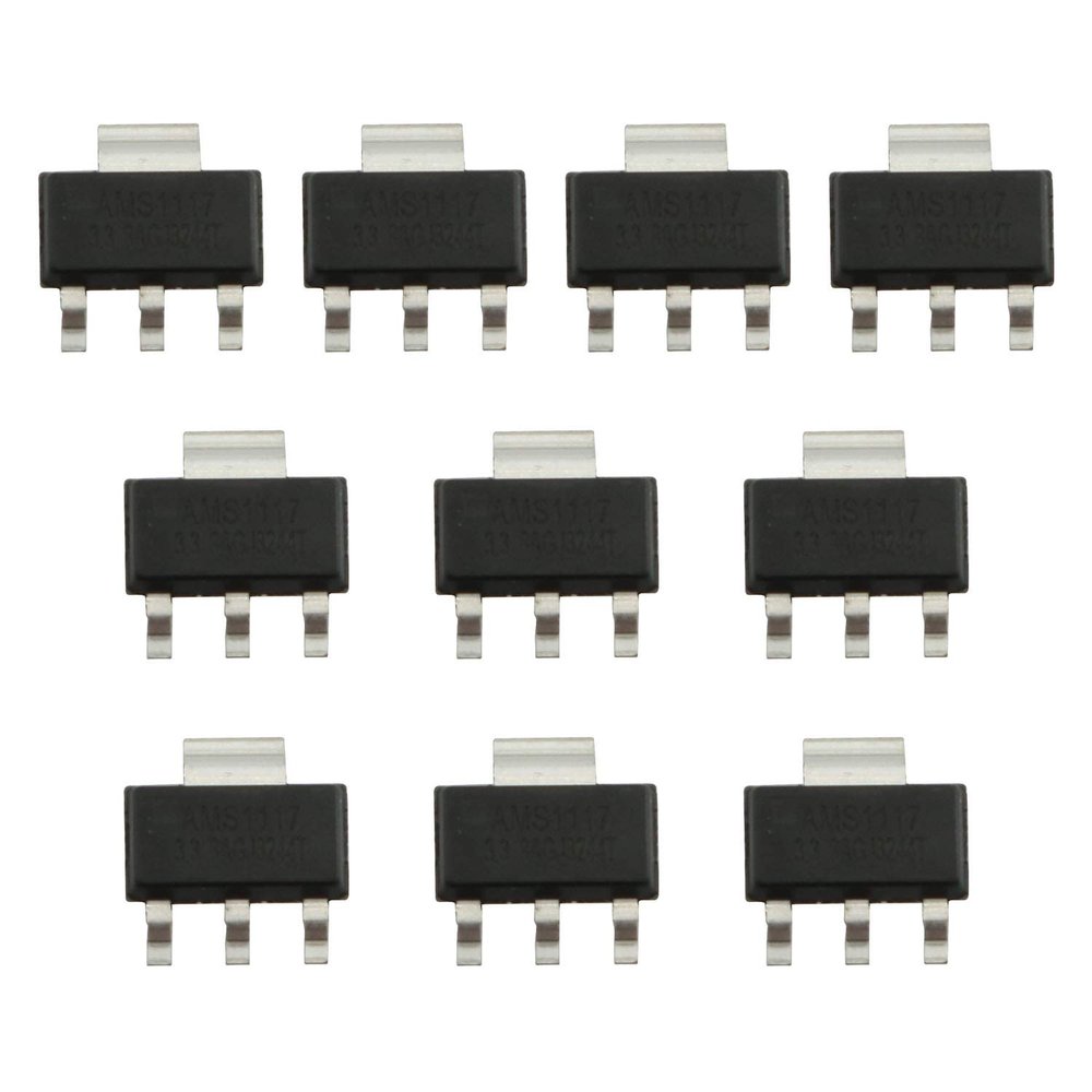 Tegg AMS1117-3.3V 10PCS Voltage Regulator AMS1117 3.3V 1A