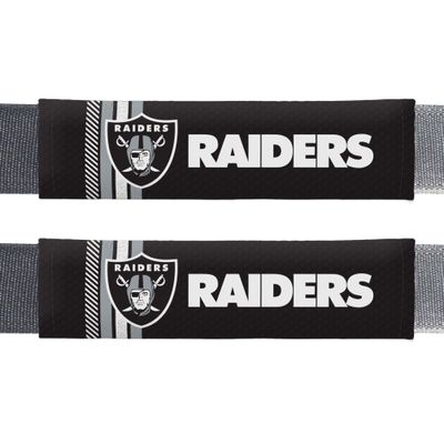 Fremont Die NFL Oakland Raiders Rally DesignAuto Seat Belt Pads, Team Colors, One Size, Universal Fit (71304)