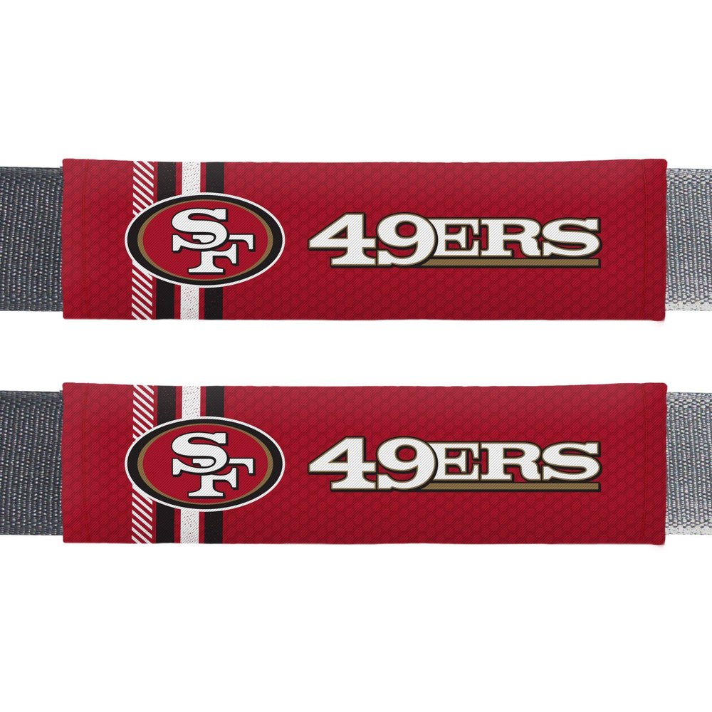 Fremont Die NFL San Francisco 49ers Rally Seat Belt Pads, Universal Fit, Universal Fit, Team Colors