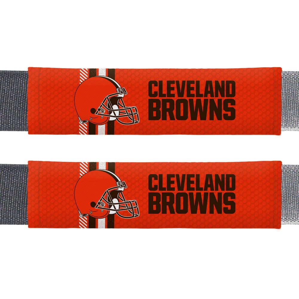 Fremont Die NFL Cleveland Browns Rally Seat Belt Pads, Universal Fit, Universal Fit, Team Colors
