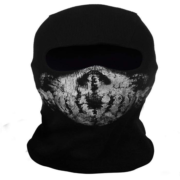 Surprise Mask Skull for Ghost Motorcycle Mask Face Mask Black