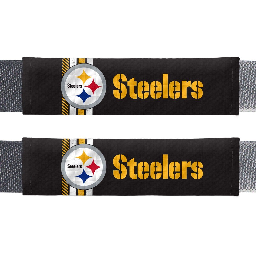Fremont Die NFL Pittsburgh Steelers Rally Seat Belt Pads, Universal Fit, Universal Fit, Team Colors