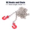 Yosoo RC Trailer Hooks, Metal Chain Hooks Truck Tow Hooks for SCX10 D90 1:10 RC Crawler Climbing Car, 0.2x0.5x0.8 Inch view 2
