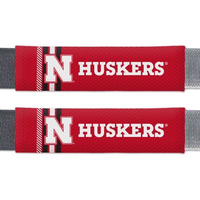 Fremont Die NCAA Nebraska Cornhuskers Rally Seat Belt Pads, Universal Fit, Universal Fit, Team Colors