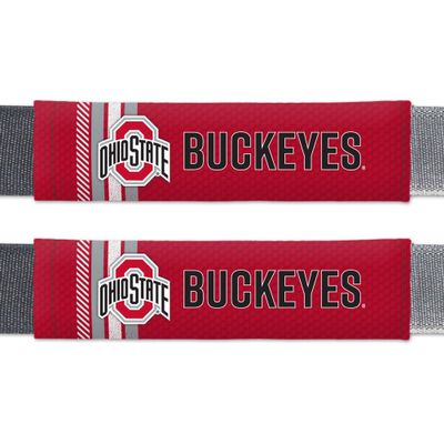 Fremont Die NCAA Ohio State Buckeyes Rally Seat Belt Pads, Universal Fit, Universal Fit, Team Colors