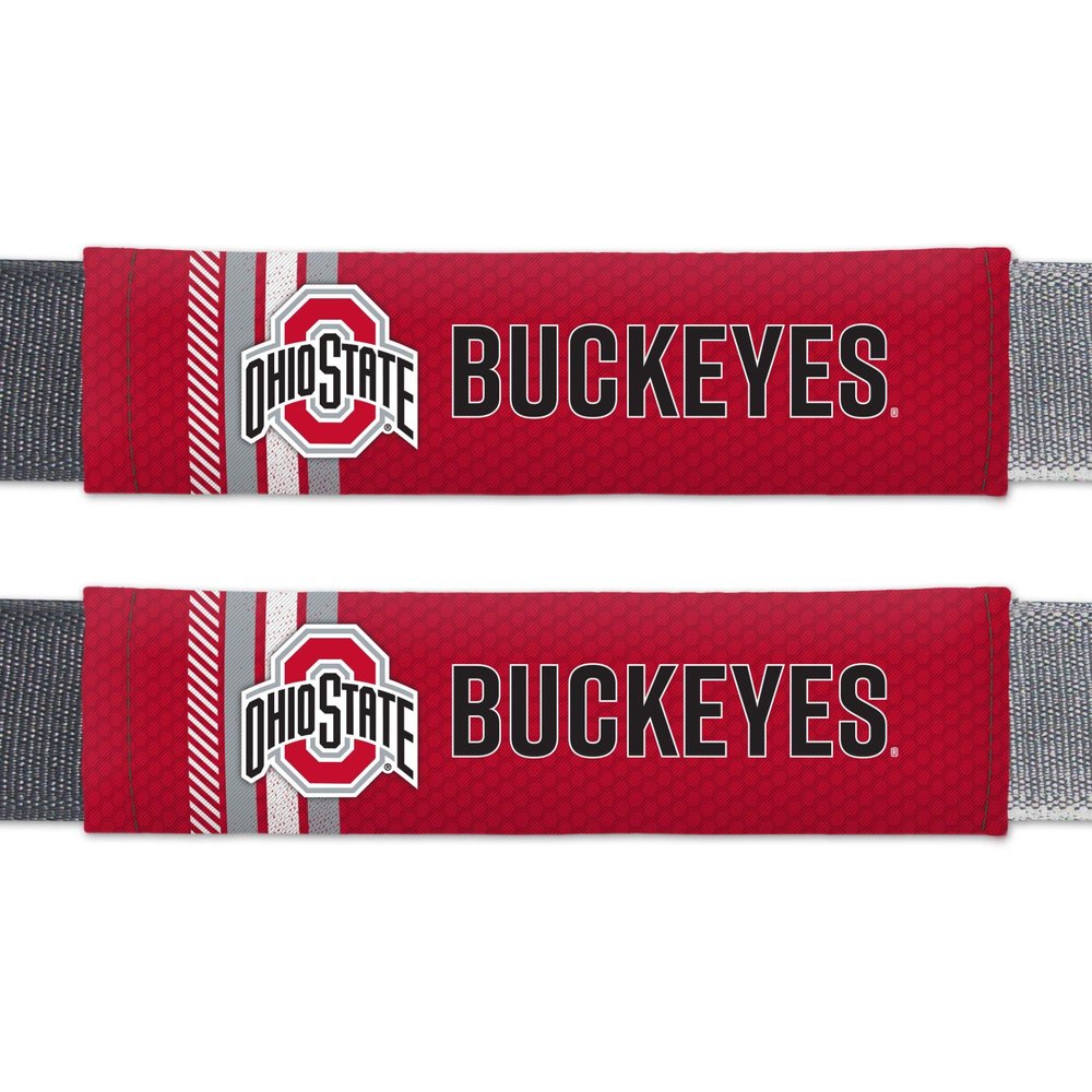 Fremont Die NCAA Ohio State Buckeyes Rally Seat Belt Pads, Universal Fit, Universal Fit, Team Colors