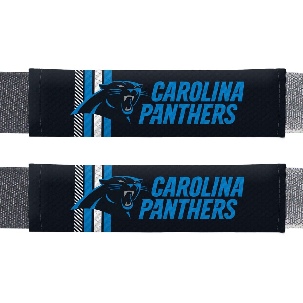 Fremont Die NFL Carolina Panthers Rally Seat Belt Pads, Universal Fit, Universal Fit, Team Colors