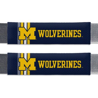 Fremont Die NCAA Michigan Wolverines Rally Seat Belt Pads, Universal Fit, Universal Fit, Team Colors
