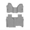 WeatherTech Custom Fit FloorLiners for Chevrolet Silverado 1500, Sierra 2500HD / 3500HD, Silverado 1500-1st Row (OTH) & 2nd Row (4614911-4614366), Grey view 1