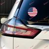 2X Glossy 3'' USA Flag Decal Sticker American America Car Vinyl Round view 2
