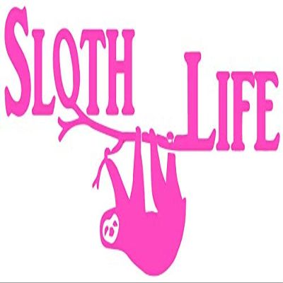 2 Pack - Sloth Life - Decal Vinyl Sticker Graphics for Car Truck SUV Van Wall Window Laptop - 5.5" W X 2.5" H Pink HGC3040.03