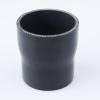 AC PERFORMANCE ID 2.5" to 2.25" (63mm to 57mm) Straight Reducer, Length 3" (76mm), 3-Ply Reinforced, Universal Automotive Pure Silicone Hose, Black view 2