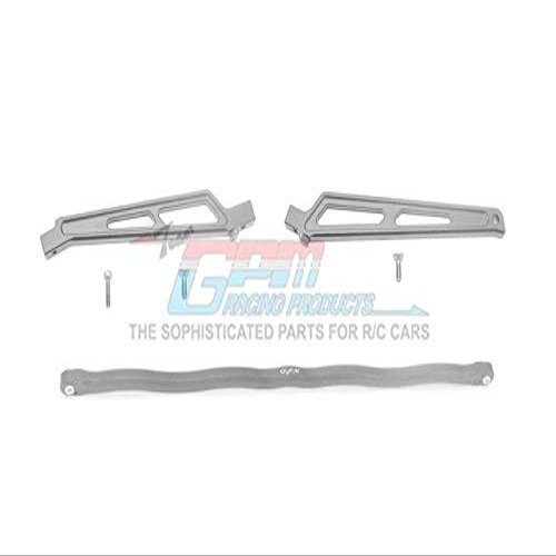 GPM for Arrma Talion 6S BLX (ARA106048) Upgrade Parts Aluminum Center Brace Bar + Chassis Brace - 3Pc Set Gray Silver
