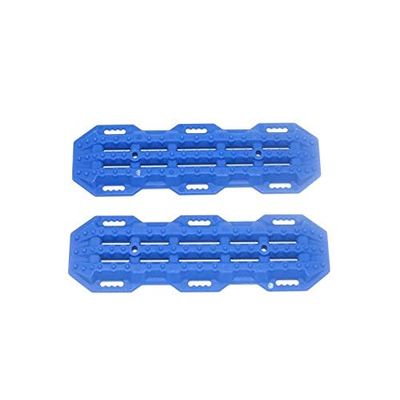 R/C Scale Accessories : Traction Board For 1:10 Crawlers (Version A) - 2Pc Set Blue