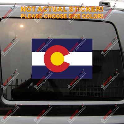 Colorado Flag CO US State Decal Sticker Car Vinyl Reflective Glossy Pick Size (Reflective, 6'' x 4" (15.2cm x 10.1cm))